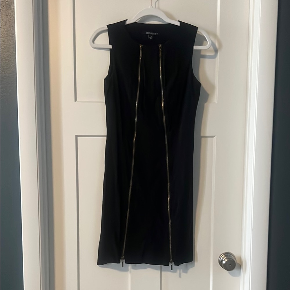 Insight Black Sheath Mini Dress with zippers